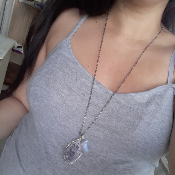 Hand made amethyst necklace - Picture 2 of 4